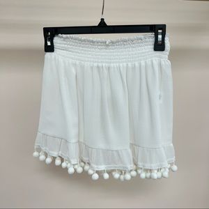 Ramy Brook Sheer Mini Skirt Beach Coverup in White